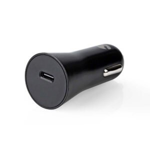 NEDIS CARGADOR DE COCHE | 3,0 A  | 1 SALIDA | USB-C CABLE FIJO |BLISTER | NEGRO