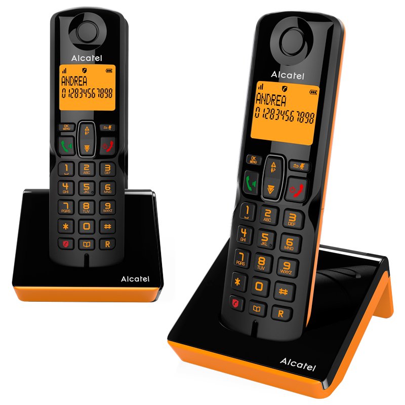 ALCATEL TELEFONO DEC S280 DUO BLACK+ORANGE