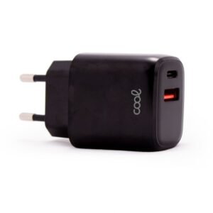 COOL CARGADOR RED UNIVERSAL FAST CHARGER (PD) DUAL TIPO-C / USB (20W) NEGRO
