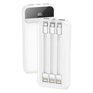 COOL BATERIA EXTERNA POWER BANK 10.000 MAH CARGA RÁPIDA 22.5W (3 CABLE) BLANCO