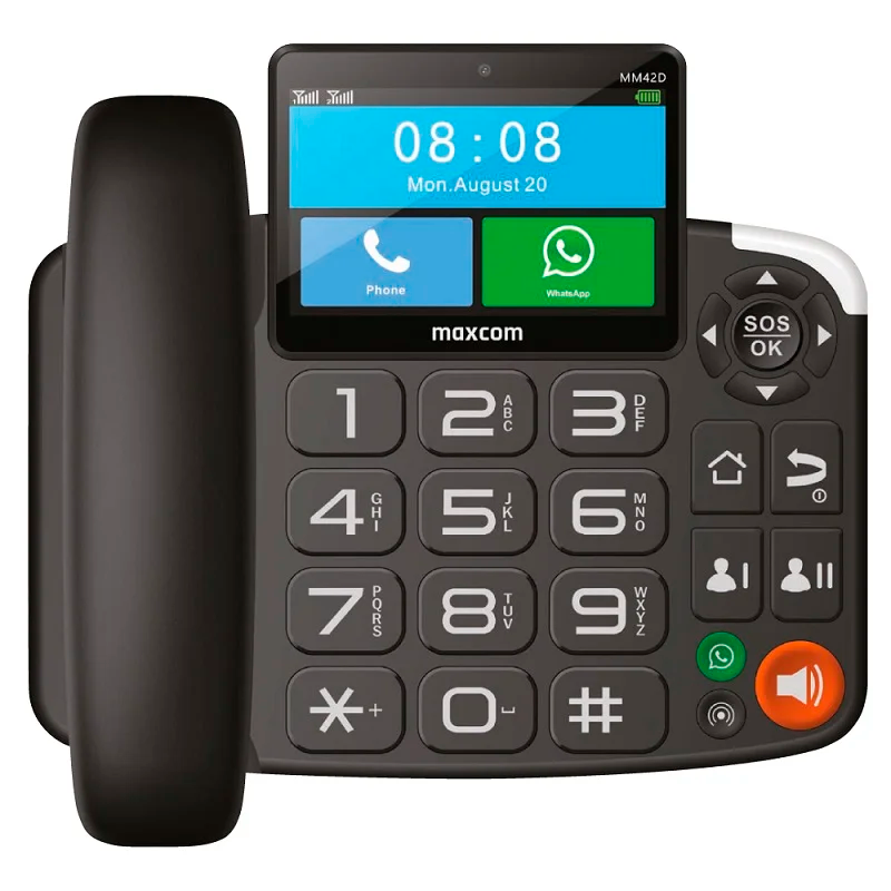 MAXCOM MM42D SE TELEFONO FIJO (4G) BLACK (NO RJ11)