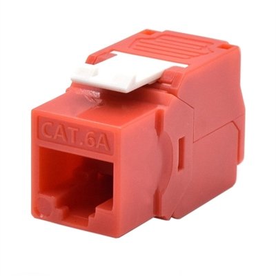WP Keystone Cat. 6a UTP RJ45/Hembra Rojo 1 WP Keystone Cat. 6a UTP RJ45/Hembra Rojo