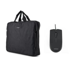 NILOX Maletín 15.6"Negro+Ratón USB 1000dpi