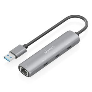 Aisens USB-A 3.0 Dock a RJ45 Hub 3xUSB-C 15cm