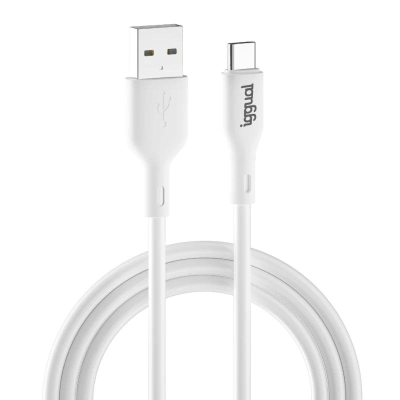 iggual Cable USB-A/USB-C 100 cm blanco Q3.0 3A 1 iggual Cable USB-A/USB-C 100 cm blanco Q3.0 3A