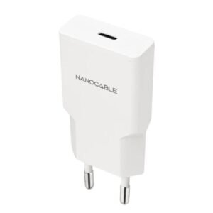 Nanocable Cargador USB-C/PD + USB-A/QC 30W Blanco