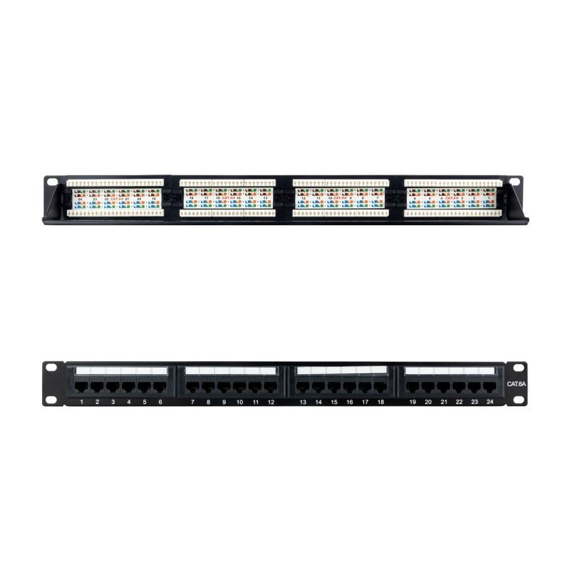 Nanocable Panel Parcheo 24P CAT.6A UTP 19"1U Dual 1 Nanocable Panel Parcheo 24P CAT.6A UTP 19"1U Dual