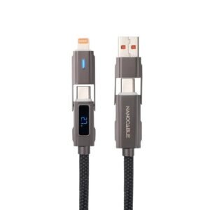 Nanocable Cable USB-C+USB-A/M-LIGHTNING+USB-C/M 1M