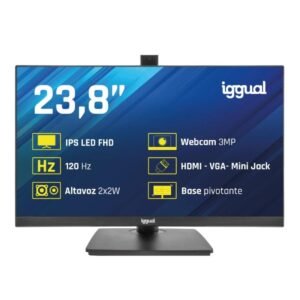 iggual Monitor 24" 120Hz 1ms HDMI VGA MM AA webcam