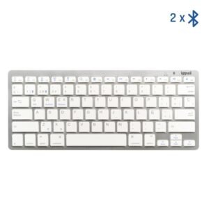 iggual Teclado Bluetooth Slim TKL-BT plata 2 canal