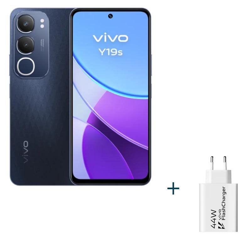 VIVO Y19s 6.68" 6Gb(+6Gb)128Gb Black+ Cargador 44W 1 VIVO Y19s 6.68" 6Gb(+6Gb)128Gb Black+ Cargador 44W