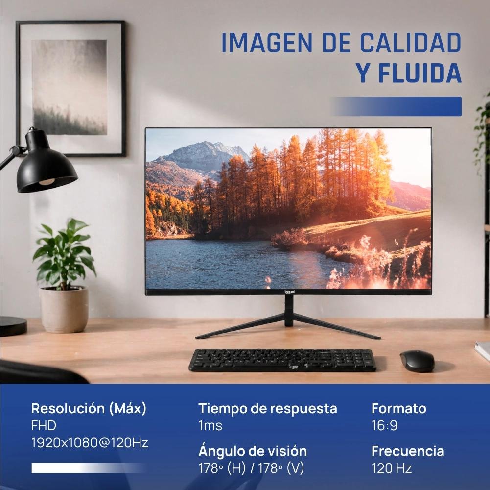 iggual Monitor 27" IPS 1ms FHD 120Hz VGA HDMI MM 1 iggual Monitor 27" IPS 1ms FHD 120Hz VGA HDMI MM